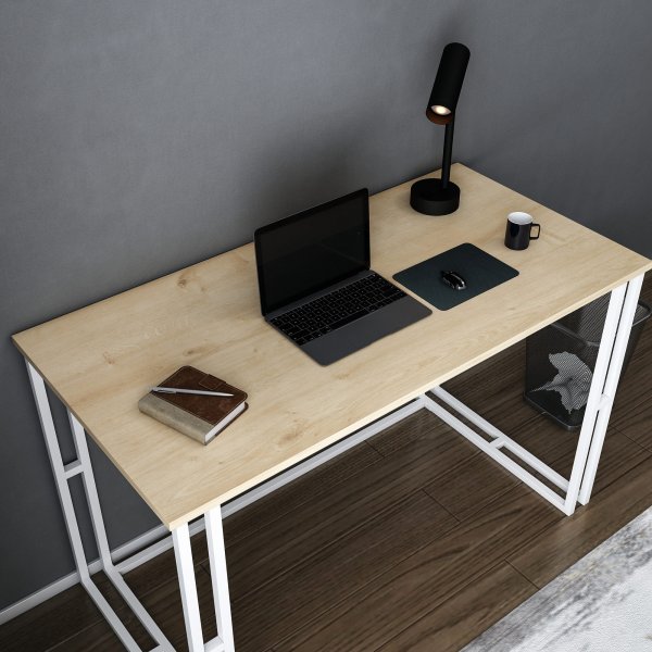 Bureau Kane 120 x 60 cm - Blanc/chne