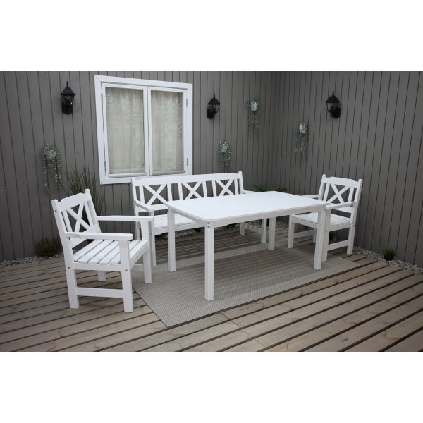 Ensemble de salle à manger d'extérieur Bolmen - Blanc Ensemble de salle à manger d'extérieur Bolmen - Blanc