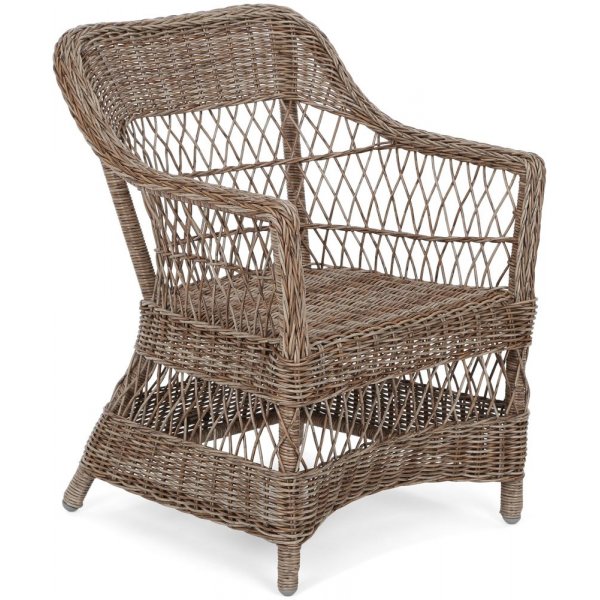 Sycylia Matgrupp med runt matbord 150 cm + 6 stolar - Vintage