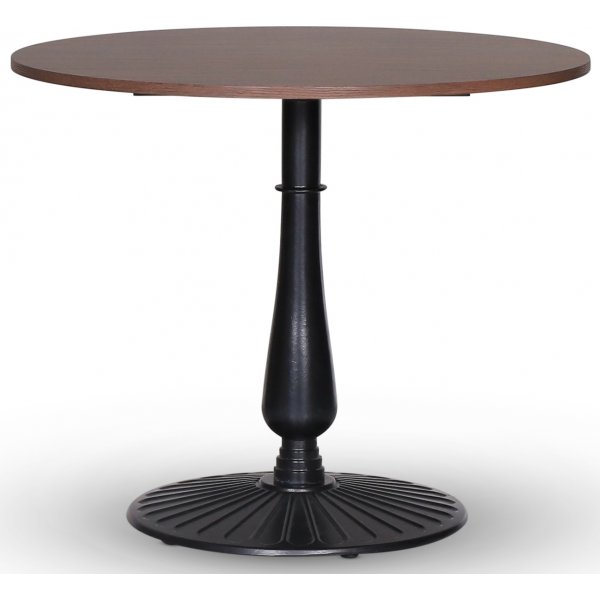 Mystery bord runt 90 cm - Blad svart underrede/mrk trimitation
