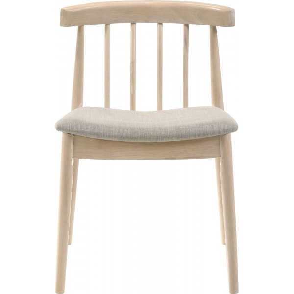 Stol i whitewash med gr sits - Florence