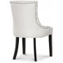 Paris matgrupp vitt bord med 4 st Tuva Eastport stolar i beige tyg