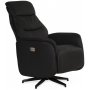 Comfort Saga (el) reclinerftlj med inbyggt fotstd - Svart ecolder