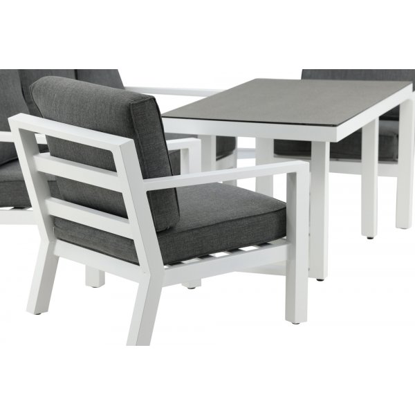 Barcelona soffgrupp - Vit/grå Barcelona soffgrupp - Vit/grå