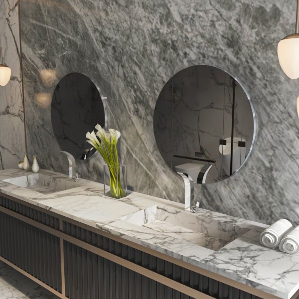 Onea\\\'s spiegel - Donkergrijs/zilver