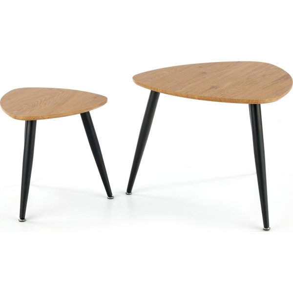 Table basse Adaline 40x40 | 60x60 cm - Chêne/noir Table basse Adaline 40x40 | 60x60 cm - Chêne/noir