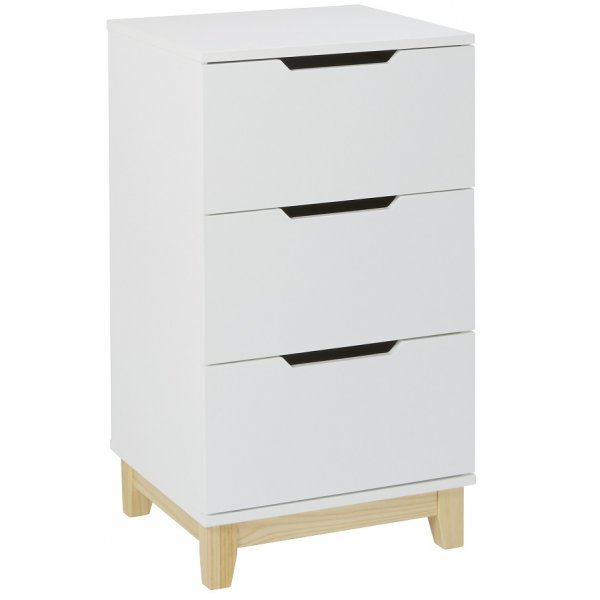 Norden sngbord - Vit/natur