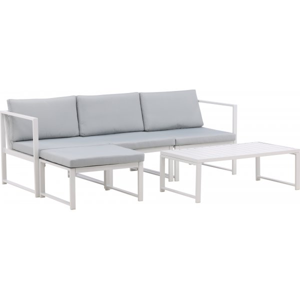 Ensemble salon Salvador - Blanc/gris Ensemble salon Salvador - Blanc/gris