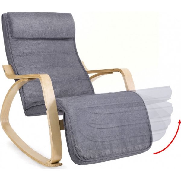 Chaise berçante Ubbe - Gris foncé Chaise berçante Ubbe - Gris foncé