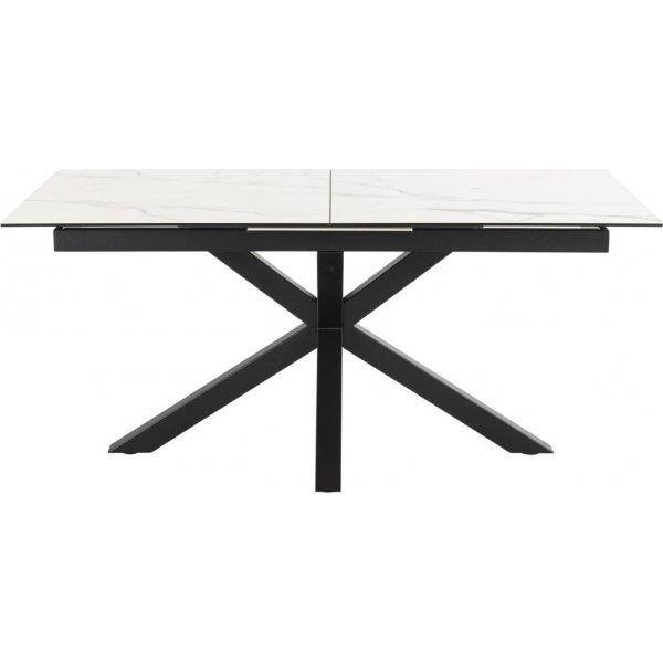 Heaven matbord 168-210 x 90 cm - Vit/matt svart Heaven matbord 168-210 x 90 cm - Vit/matt svart