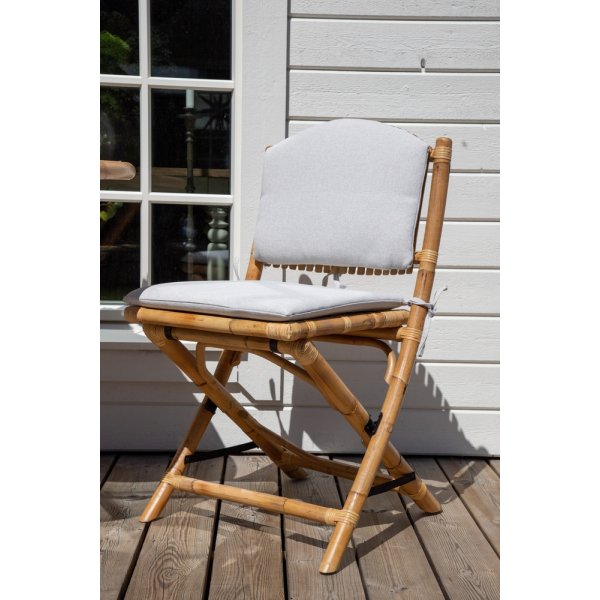 Cane matstol - Ljusgrå/Natur Cane matstol - Ljusgrå/Natur