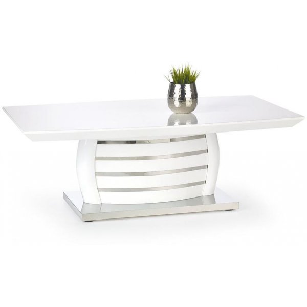 Jillian soffbord 120 cm - Vit Hgglans / Krom
