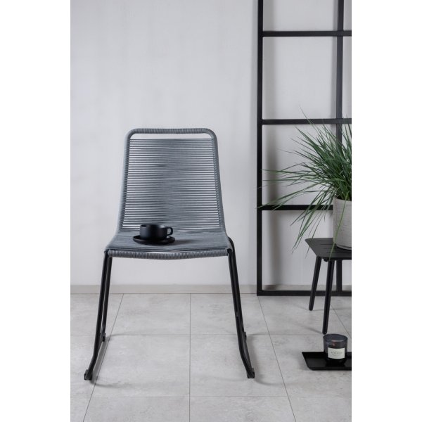 Lindos matstol - Grå/Svart Lindos matstol - Grå/Svart