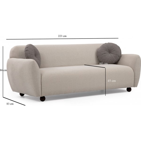 Eddy 3-sits soffa - Vit Eddy 3-sits soffa - Vit