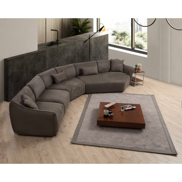 Mentis hörnsoffa 440 cm - Brun Mentis hörnsoffa 440 cm - Brun