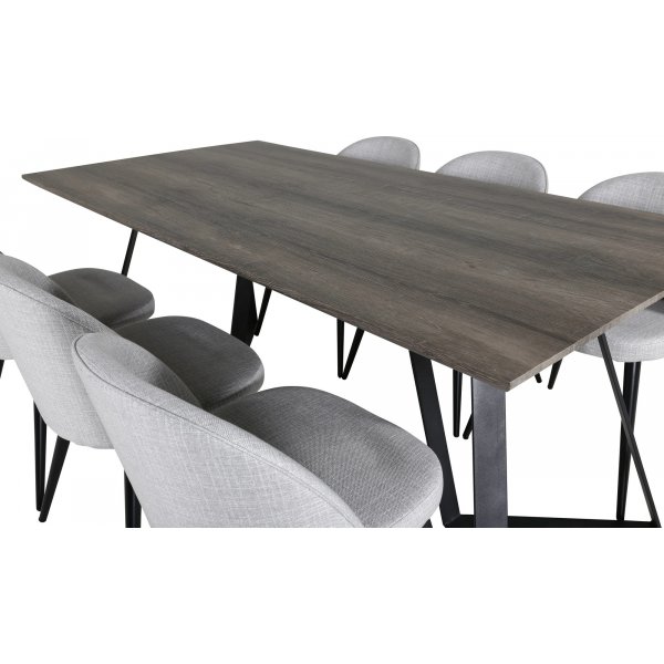 Matbord 180x90 cm - Ek/svart Matbord 180x90 cm - Ek/svart