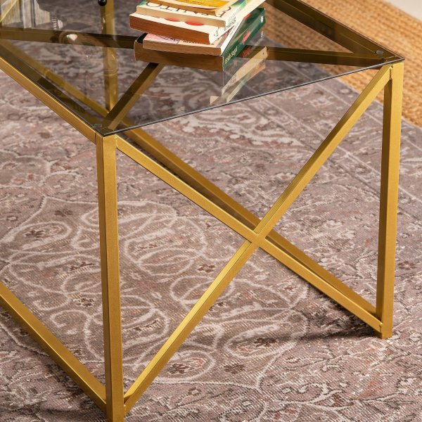 Geiser soffbord 120 x 50 cm - Guld Geiser soffbord 120 x 50 cm - Guld