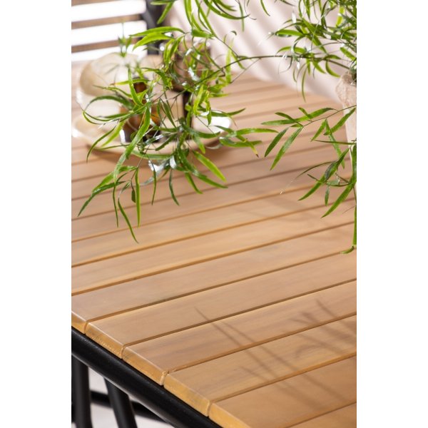 Holmbeck utematgrupp med 6 st Peking stolar - Svart/Natur Holmbeck utematgrupp med 6 st Peking stolar - Svart/Natur