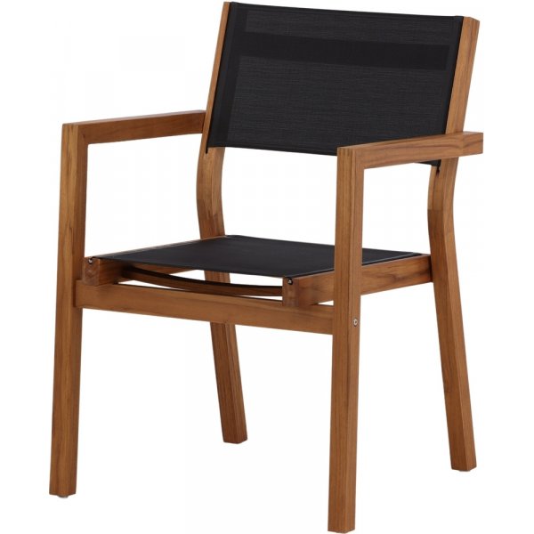 Venice matstol - Svart/Natur