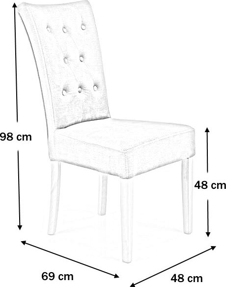 Chaise de salle à manger Vermont - Vert/chêne Chaise de salle à manger Vermont - Vert/chêne