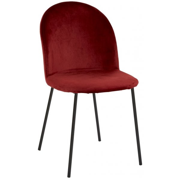 Khloe stol - Bordeaux sammet