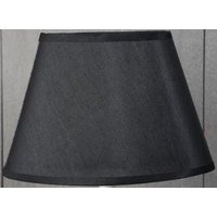 Siden oval lampskärm 25 cm - Svart Siden oval lampskärm 25 cm - Svart