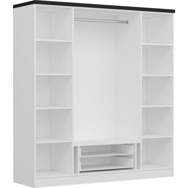 Rizada kledingkast 180x52x210 cm - Wit