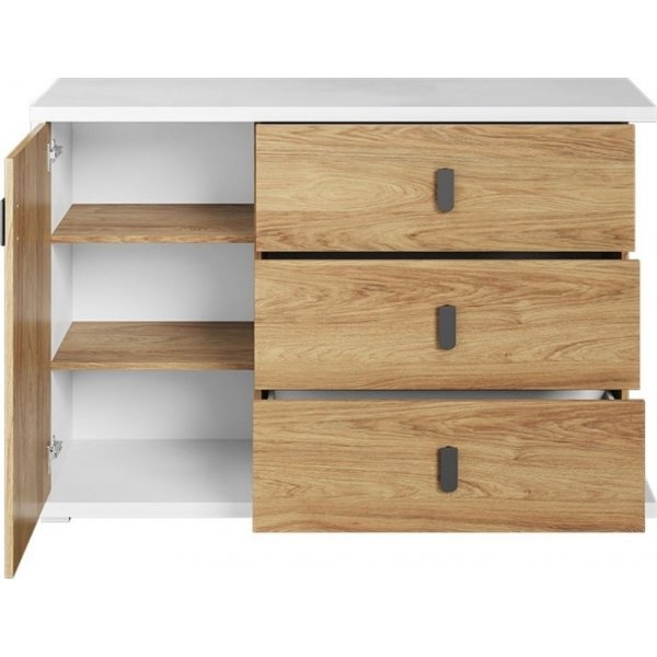 Simi dressoir 135 cm - Hickory/wit Simi dressoir 135 cm - Hickory/wit