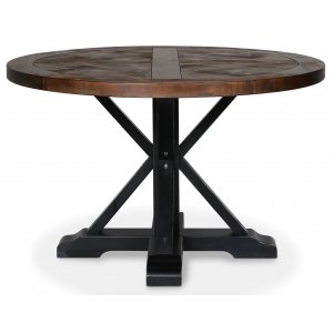 Table  manger ronde 120 cm - Marron / Noir
