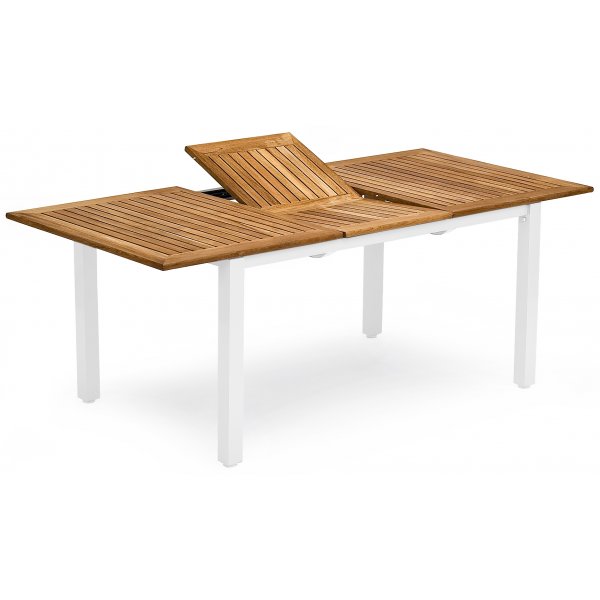 Nydala bord 150 - vit / teak