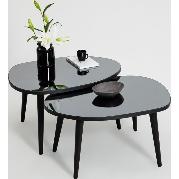 Table Gusto 75 x 55 cm - Noir/fumée Table Gusto 75 x 55 cm - Noir/fumée