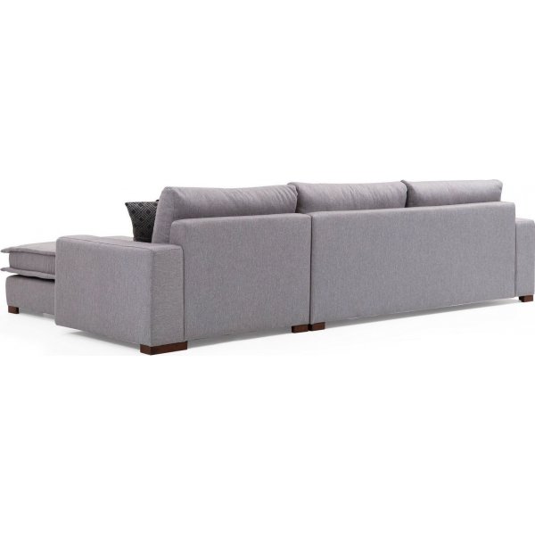 Canap divan droit Lena - Gris clair