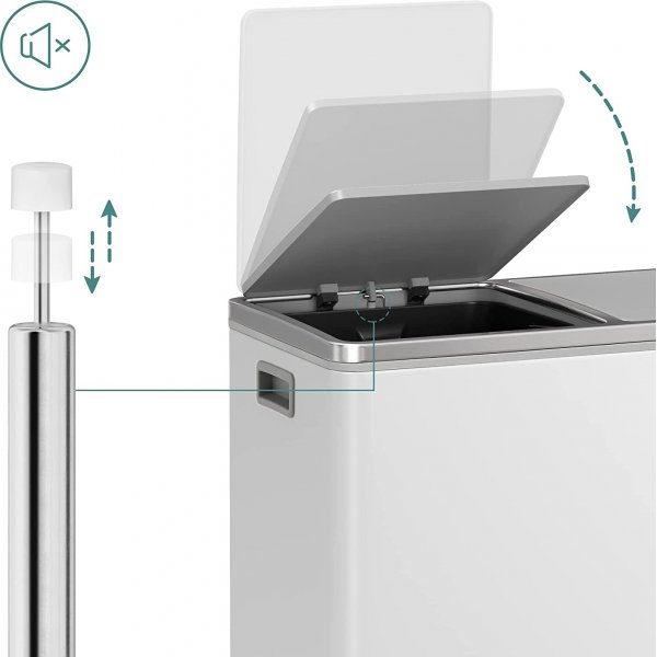 Poubelle Daloa 60 l - Blanc