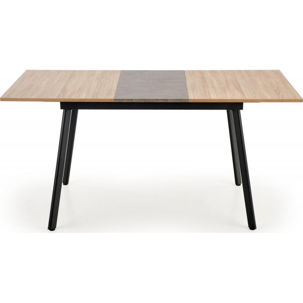 Table  manger Brom 120-160 x 80 cm - Chne/gris