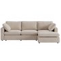 Moby beige divansoffa 296 cm - Vndbar divansoffa med pocketfjdrar