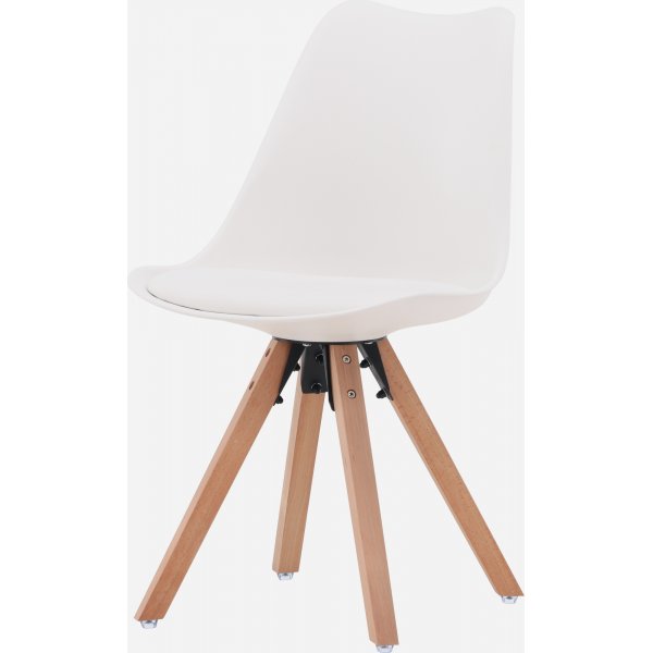 Chaise de salle  manger Zeno - Naturel/blanc