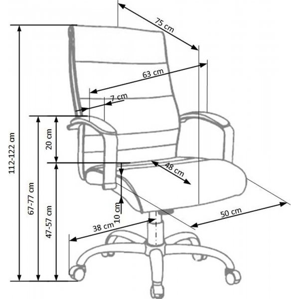 Emilee kontorsstol i svart läder Emilee kontorsstol i svart läder