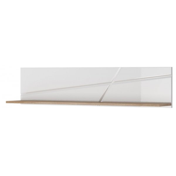 Étagère murale Villum - Blanc/chêne riviera
