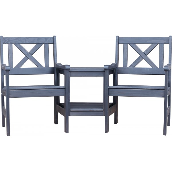 Salon de jardin Europe - Causeuse - Noir Salon de jardin Europe - Causeuse - Noir