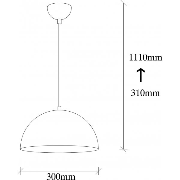 Sivani taklampa 721 - Svart/guld