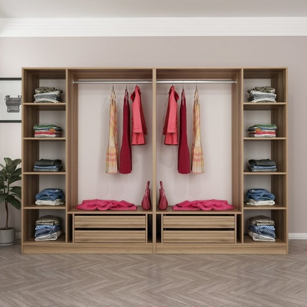 Cavolo garderob 270x52x210 cm, variant B - Brun