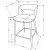 Tabouret de bar Pelican 114 - Gris/noyer