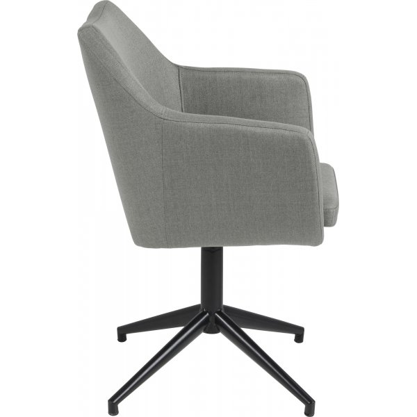 Fauteuil Nora - Gris clair/noir