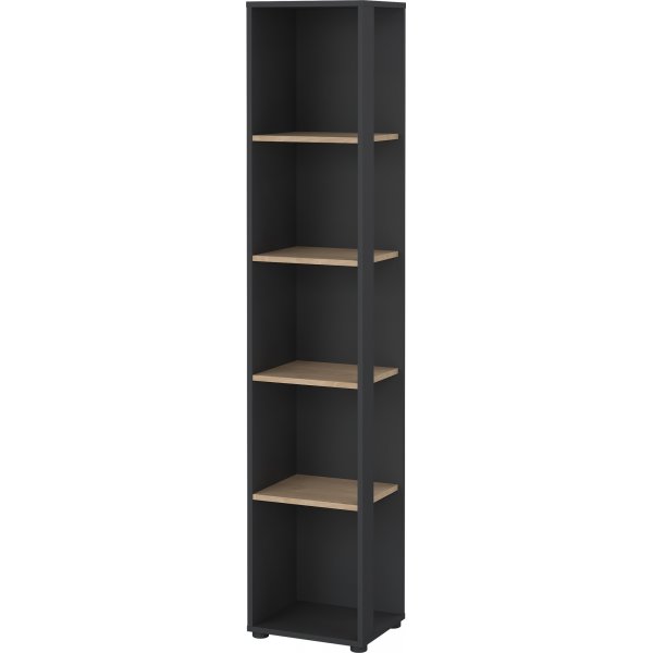 Sign hörnbokhylla - Mattgrå/hickory Sign hörnbokhylla - Mattgrå/hickory