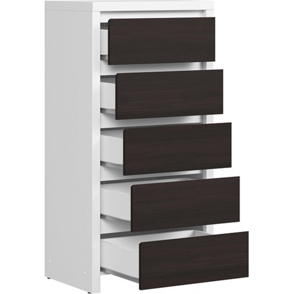 Caspian ladekast 56 x 112,5 cm - Wit/wenge Caspian ladekast 56 x 112,5 cm - Wit/wenge