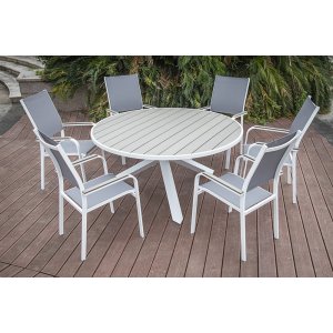 Groupe de repas Ekens avec 4 chaises - 150 + Dtachant pour meubles