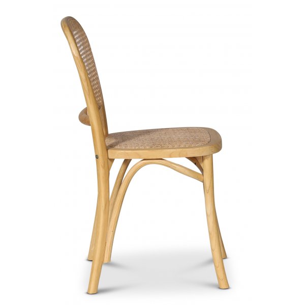 Indiana bjtr stol - Ljust tr med rottingsits