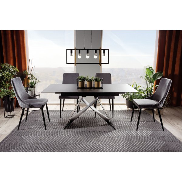 Westin matbord 120-160 cm - Svart