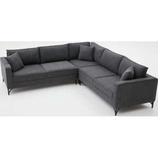 Canapé d'angle Berlin - Anthracite/noir Canapé d'angle Berlin - Anthracite/noir
