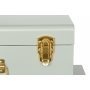 Matteus vintage Koffert set - Ljusgr / Mssing + Textilskydd fr mbler
